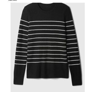 GAP Factory Textured Stripe Crewneck Sweater - Womens Size S